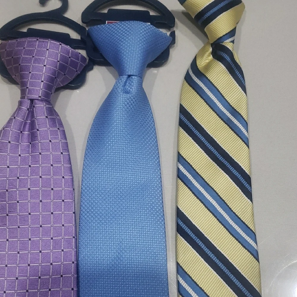 Chaps Kids Ties Set - Yellow, Purple, Blue